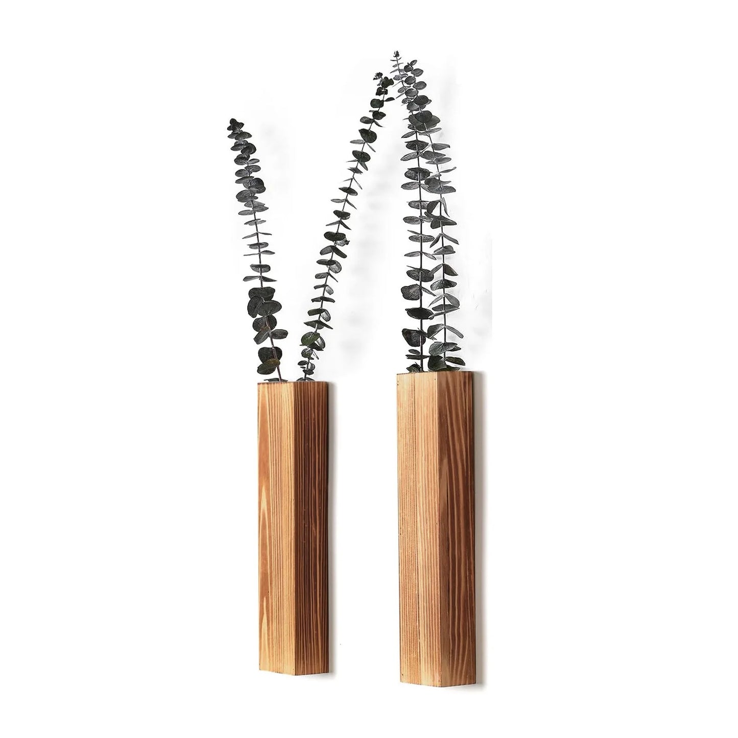 Wood Wall Planter Wall Decor for Artificial Flower Plants Wooden Plant Holders Wall Plant Pocket Vase Hanging for Living Room Be