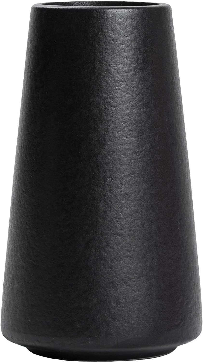 Matte Black Vase - Black Flower Vase, 6" Small Simple Modern Ceramic Vases for Flower/Pampas Grass, Minimalist Farmhouse Boho Vase for Centerpieces, Home Decor, Bathroom Decor