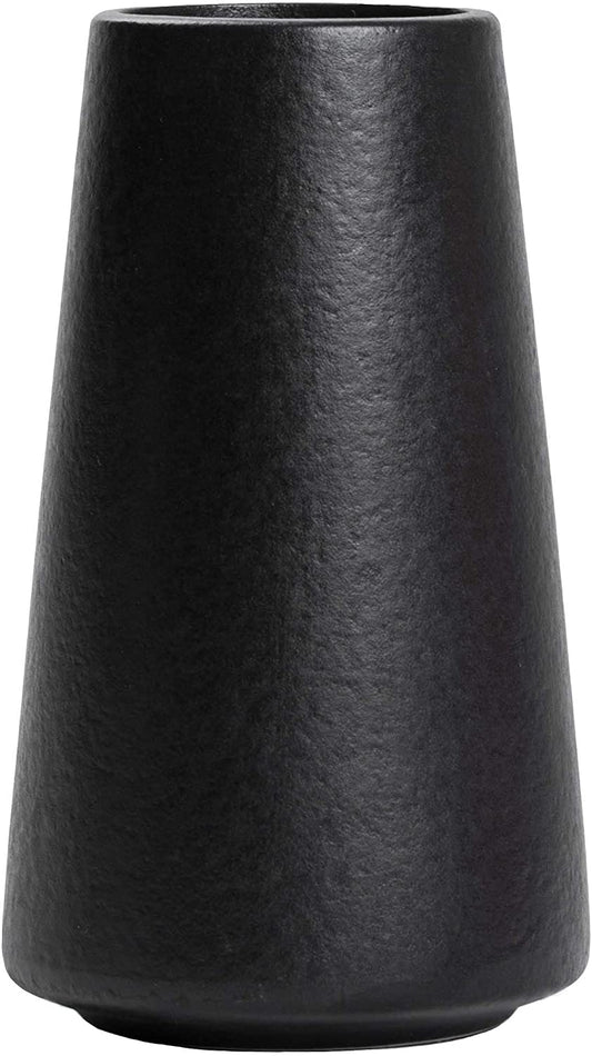 Matte Black Vase - Black Flower Vase, 6" Small Simple Modern Ceramic Vases for Flower/Pampas Grass, Minimalist Farmhouse Boho Vase for Centerpieces, Home Decor, Bathroom Decor